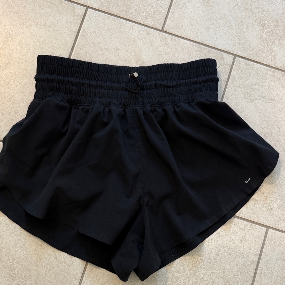Abercrombie & Fitch Black Women's Athletic Shorts with Smocked Waistband